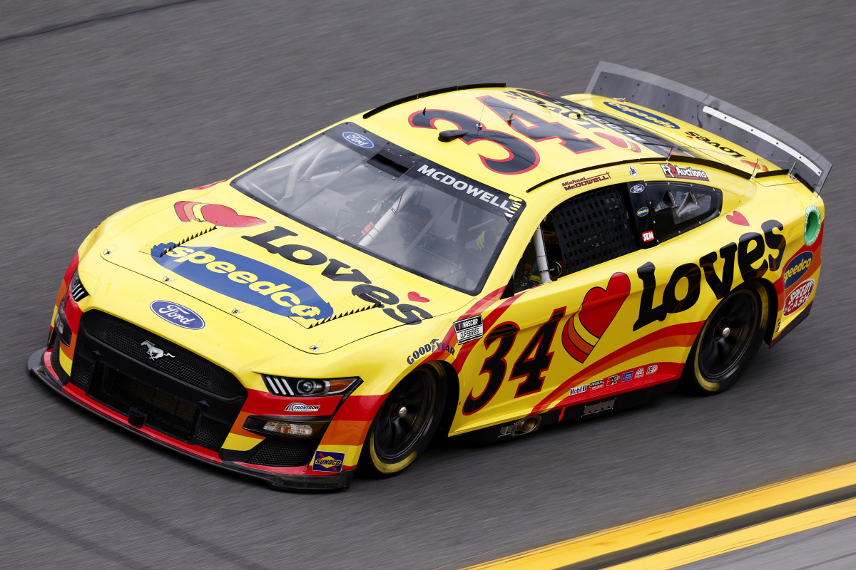 Michael McDowell hopes to earn his 2nd Daytona 500 win in the last four years. Starting on the outside of the front row for Sunday's race (weather permitting), he has a very good chance of doing just that. Photo by Jared C. Tilton/Getty Images